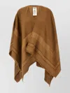 Fendi Fringed Edges Patterned Jacquard Poncho