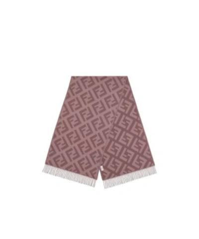 Fendi Fringed Scarf In Brown