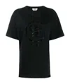 Fendi Cutwork Logo T-shirt In Black