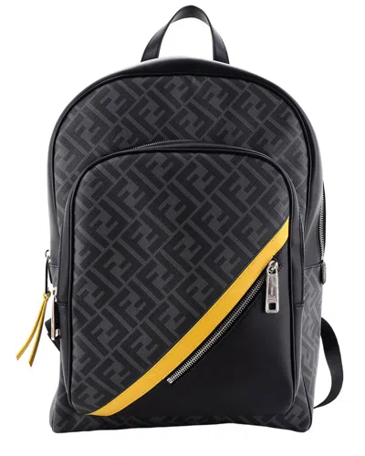 Pre-owned Fendi Front Pocket Backpack Zucca Coated And Large (authentic Pre-loved)