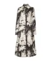 Fendi Frosted Fauna Black And White Wool Coat In Multi