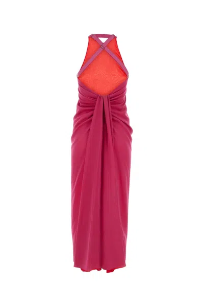 Fendi Fuchsia Silk Dress In Pink