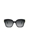 Fendi First Gradient Acetate Square Sunglasses In Gray