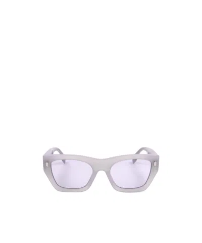 Fendi Full Frame Sunglasses In White