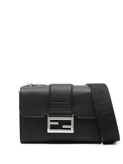 FENDI FENDI FULL-GRAIN LEATHER DOUBLE UETTE BAGS