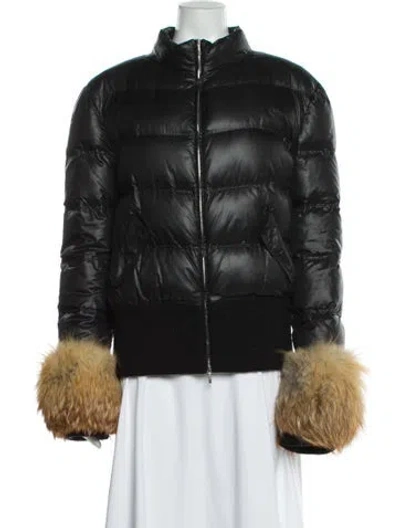 Pre-owned Fendi Fur Coat In Black