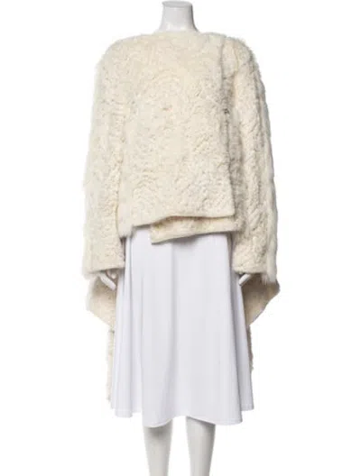Pre-owned Fendi Fur Coat In Neutrals