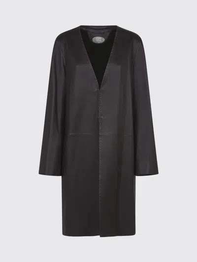 Fendi Fur Coats Woman  In Black