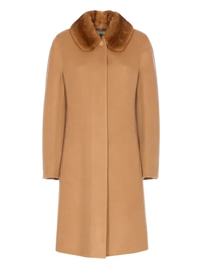 FENDI FUR-COLLAR COAT