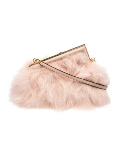 Pre-owned Fendi Fur First Clutch Small In Multi