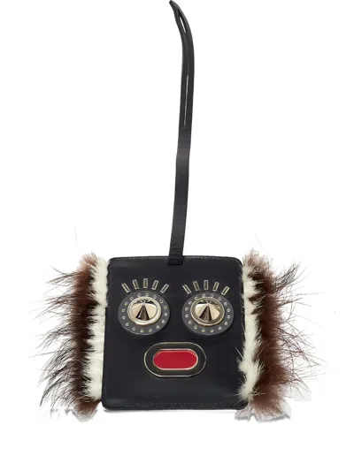 Pre-owned Fendi Fur Monster Eye Luggage Charm