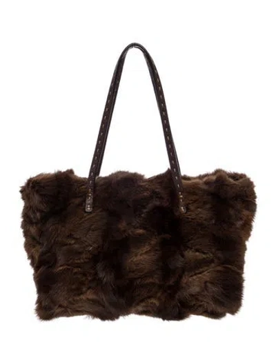 Pre-owned Fendi Fur Selleria In Brown