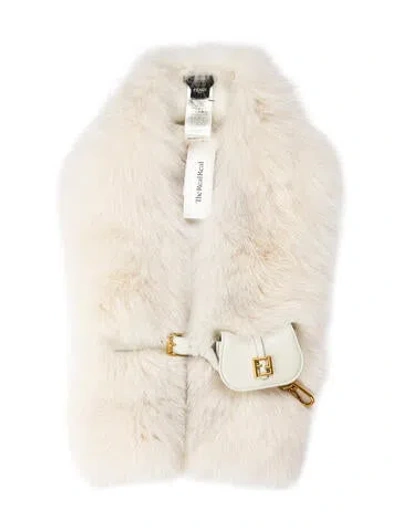 Pre-owned Fendi Fur Stole In Neutral