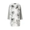 Fendi Fur Trim Cashmere Coat In Multi