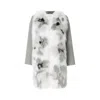 Fendi Fur Trim Cashmere Coat In Gray