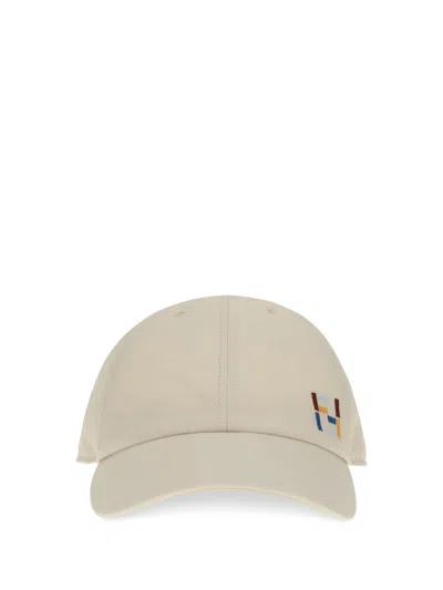 Fendi Fefxq230b17mf0qa0bb Cotton And Linen Baseball Cap In Neutral