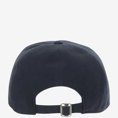 Fendi Fxq768 Embroidered Cotton Baseball Cap In Navy