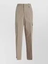 Fendi Gabardine Cargo Trousers With Patch And Welt Pockets