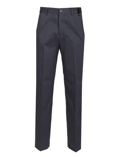 Fendi Gabardine Cigarette Trousers Blue
