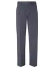 Fendi Navy Blue Stretch Cotton Pant In Blue