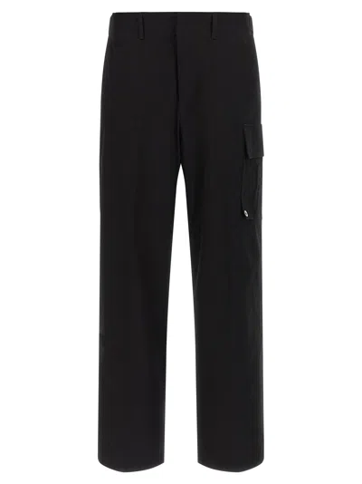 Fendi New Rich Cotton Gabardine Trousers In Black