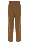Fendi Gabardine Wool Trousers Pants Brown In Brown