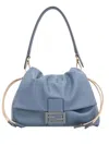 Fendi Medium Mamma Baguette Leather Shoulder Bag In Blue