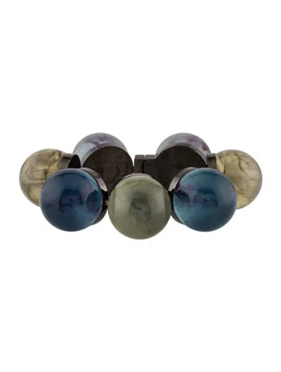 Pre-owned Fendi Geometric Bubble Acrylic Resin Bracelet, 7" In Multicolor