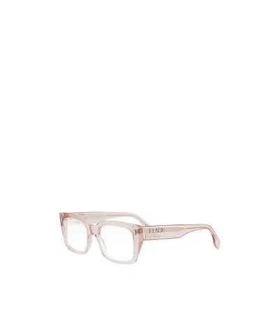 Fendi Geometric Flat Mirror In Pink