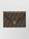Fendi Geometric Flat Pouch Monogram Design