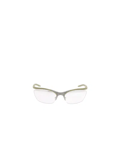 Fendi Geometric Frame Sunglasses In White