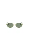 Fendi Geometric Frame Sunglasses In Green