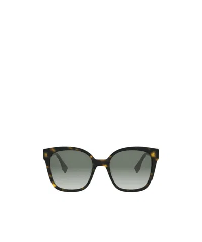 Fendi Geometric Frame Sunglasses In Multi