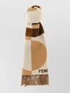 Fendi Cashmere Wool Scarf Scarves And Foulards Brown In Multi