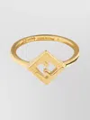 Fendi Geometric Polished Finish Ring