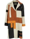 Fendi Soprabito In Nappa Multicolor Donna In Neutrals