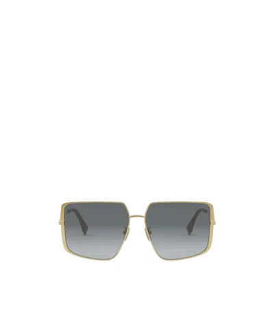 Fendi Geometric Sunglasses In Gray