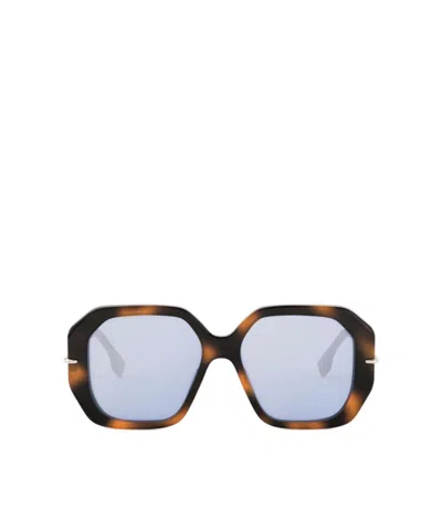 Fendi Geometric Sunglasses In White