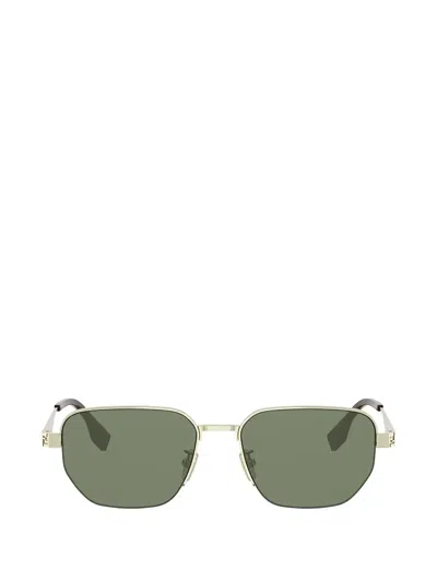 Fendi Geometric-frame Sunglasses In Gold