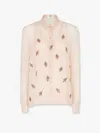 Fendi Georgette Top With Rhinestones And Sequins Embroidery