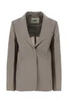 Fendi Giacca In Misto Mohair Tortora Donna