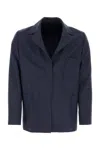 Fendi Wool Blazer With Notch Lapels And Rear Belt In Blue