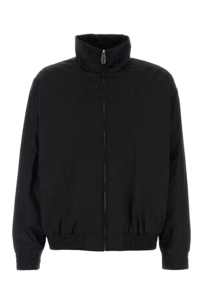 Fendi Giacca Bomber Con Trama Ff In Black