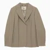 Fendi Giacca In Misto Mohair Tortora Donna In Brown