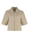 Fendi Ff Chambray Jacket In Neutral