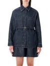 Fendi Go-to Denim Shirt Jacket With Quilted Ff Motif Clothing In Multi
