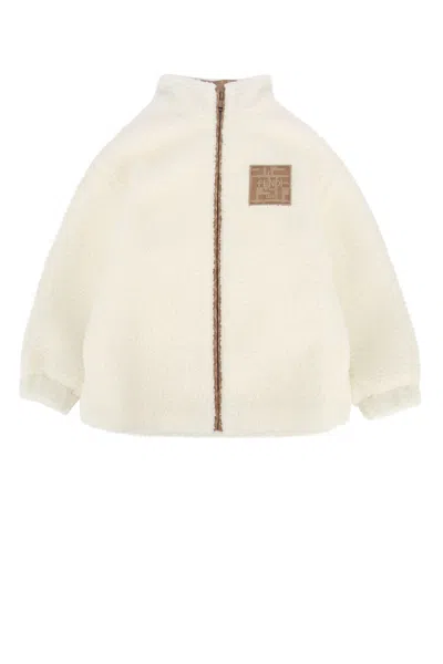 Fendi Kids' Giacca Teddy Bear In White
