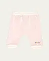 Fendi Girl's Multicolor Embroidered Logo-print Sweatpants In F1qyc Rose Wtr