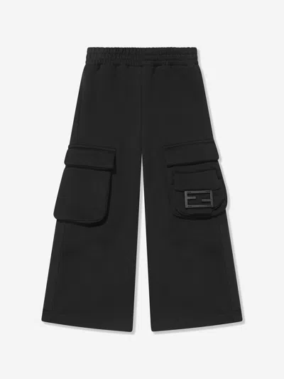 Fendi Babies' Girls Baguette Pocket Trousers In Black