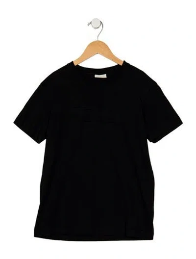 Pre-owned Fendi Kids' Girls Branded Crewneck Top In Black